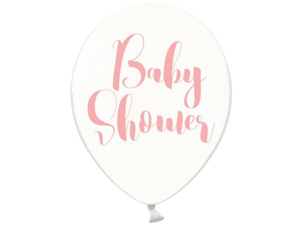 Luftballon Baby Shower Rosa 6 Stk. durchsichtig
