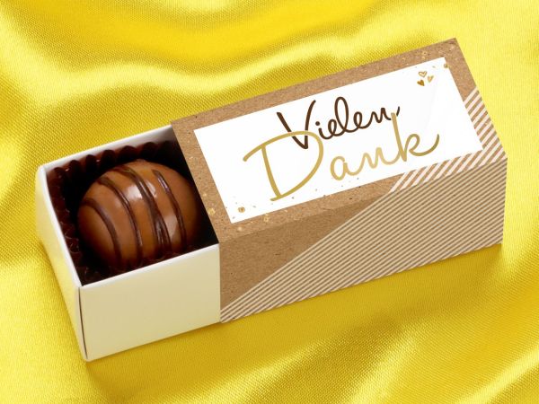 Chocolate Box for 2 pralines, Vielen Dank