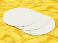 Cakecard circular 15cm white 3 pieces