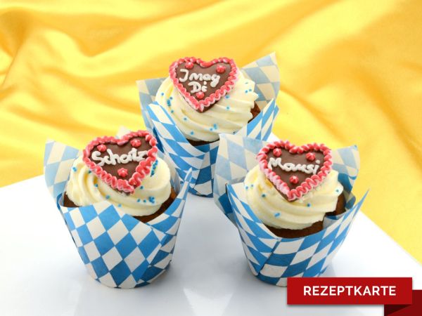 Oktoberfest Cupcakes Rezeptkarte