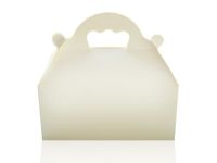 Cake box with carrying handle 20x18cm white