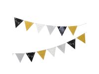 Partygirlande Happy New Year, Silvester, 2,7 mx12 cm