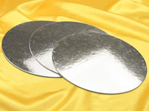 Silver Plate 30cm silber glänzend 3 Stück