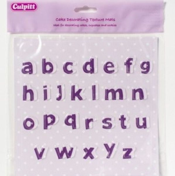 Culpitt Gießform für Essbare Buchstaben ca. 1,5 cm, kleine Buchstaben