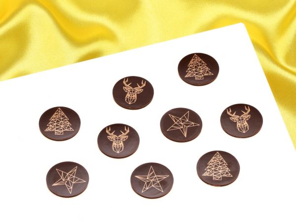 Schokoladenaufleger Design X-MAS 24 Stück