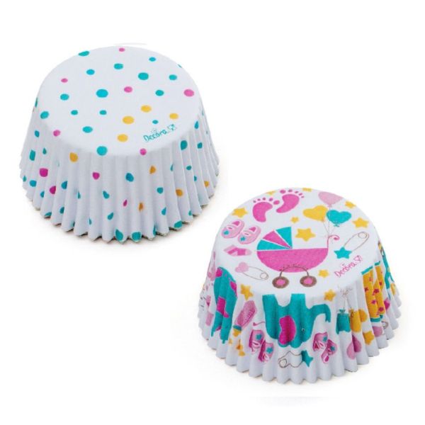 Muffinförmchen Baby Shower Rosa