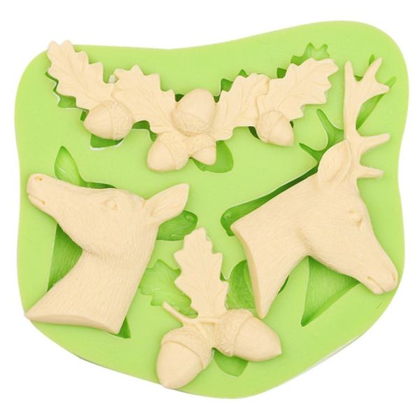 Fondantform Hirsch &amp; Eicheln