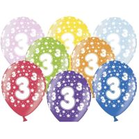 Luftballons Zahl 3