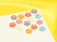 Little flowers 10mm multicoloured sugar 30 pieces