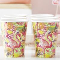 Partybecher Flamingo, 8 Stück, 266 ml