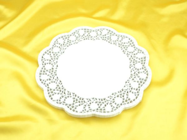 Paper lace doilies circular white 30cm 100 pieces