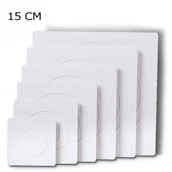 Wilton Tortenplatte, quadrat, 15 cm, mehrstöckige Torten (Stecksystem)