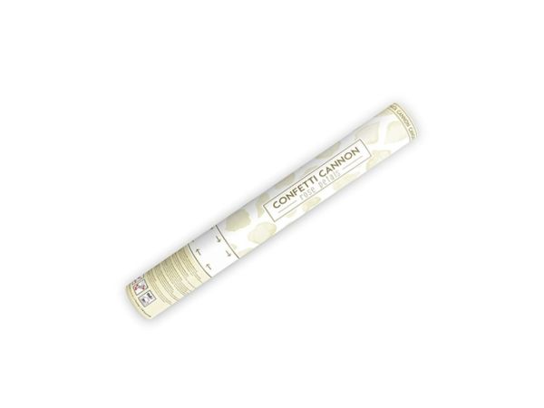 Konfettikanone Rosenblätter Creme 40 cm