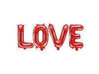 FB17M-007 (((DC))) Folienballon rot LOVE