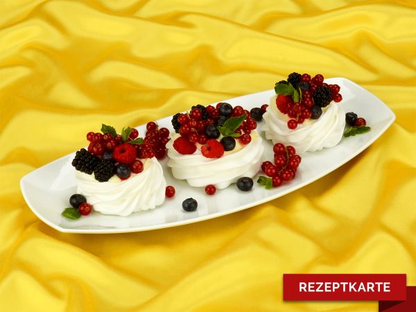 Mini Pavlova Rezeptkarte
