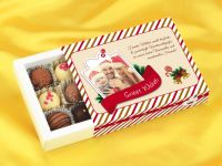 Packaging for 12 pralines; customized, X-MAS 3