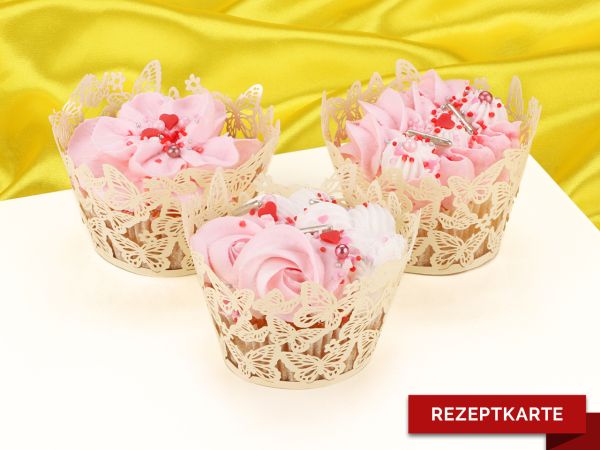 Floral Love Cupcakes Rezeptkarte