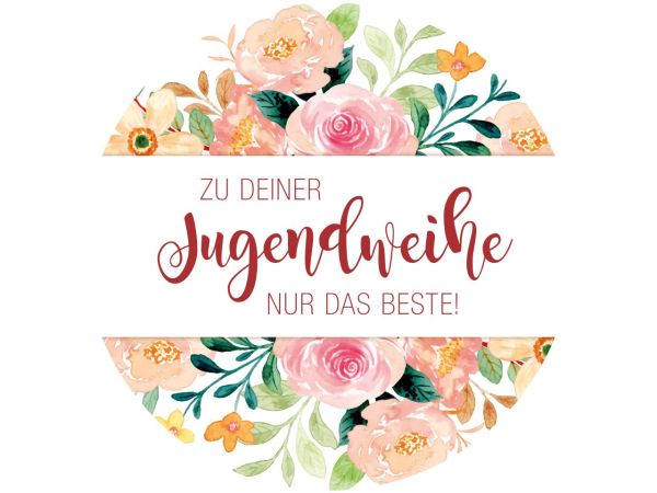 Fondant Paper youth consecration flowers, round 20cm