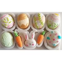Fondantform Möhren Ostereier und Hase
