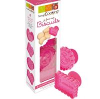 Butter Biscuit Cutter Set, 4-Piece, Approx. 6.5 x 6cm