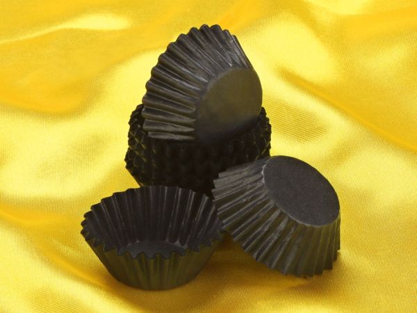 Pralinenkapseln 25mm schwarz 100 Stück