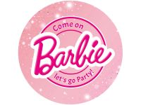 Tortenaufleger Barbie Glitter - let's go Party, rund 20cm