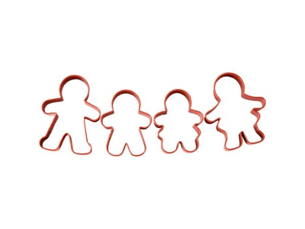 Plätzchen Ausstecher Set Lebkuchenmann Familie, 4er Set,