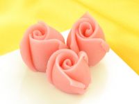 Marzipan-Rosen klein rosa 4 Stück
