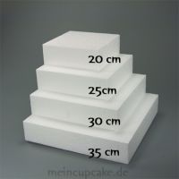 Torten Dummy quadrat, 10cm h, 25x25 cm