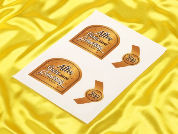 Fondant Paper Champagne Bottle Labels