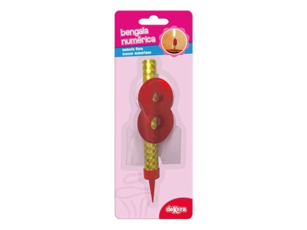 Tortenfontäne 8, Zahlenfontäne, 12 cm