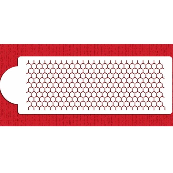Schablone Stencil Bienenwabe, ca. 12,5x35,5 cm
