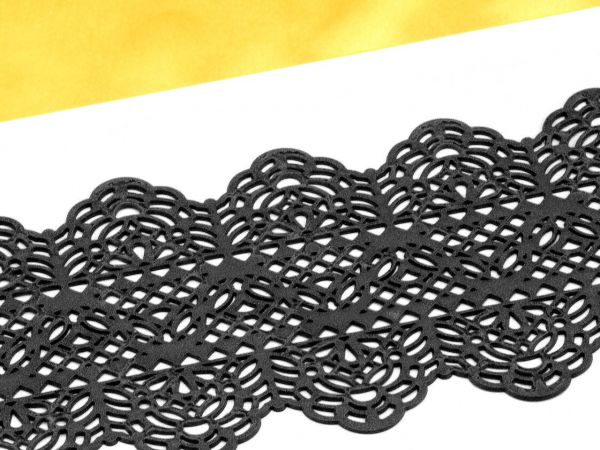 Cake lace decoration dentelle black