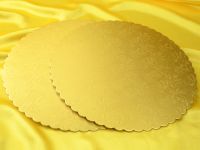 Cake Board 34cm gold 2 pieces