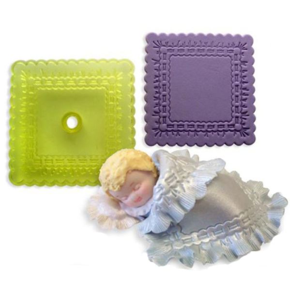 JEM Fondant-Ausstecher Baby Kissen 11x11 cm