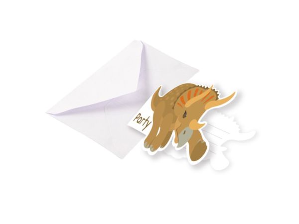 Einladungen Set Dino, 8 Stk.