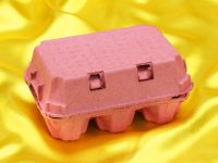 Eierkarton 6er für Mini-Cupcakes pink