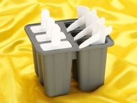 Silicone mold ice lollies 6 pieces with sticks