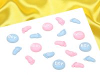 Sugar decoration Gender Reveal 12 pieces