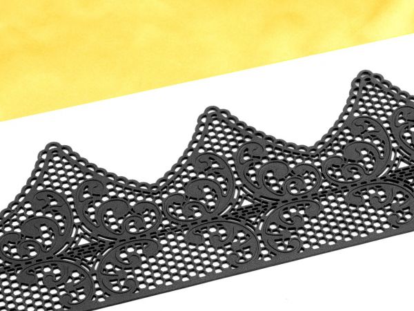 Cake lace decoration fantasy black