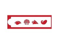 Schablone Stencil Muschel, ca 5x30 cm