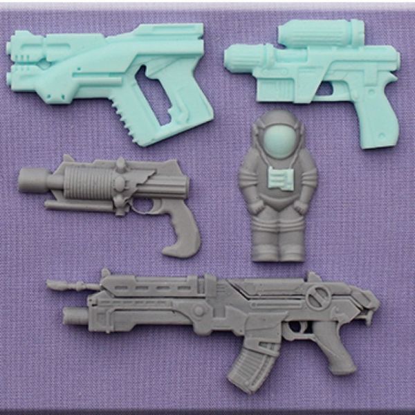 Fondantform Weltall Pistole