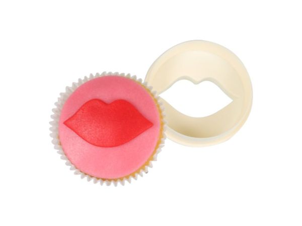 FMM Cupcakes Ausstechform Kussmund, doppelseitig