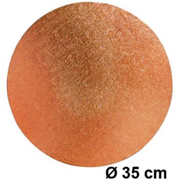 Cake Board, Orange, Rund, 35 cm, ~1,2cm dick