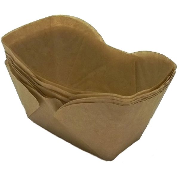 Papierbackförmchen für Kastenformen, 24 Stück, 8x4x5 cm, Kraftpapier