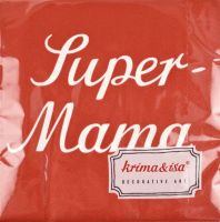 Krima Isa Cupcakes-Servietten Super Mama 33x33 cm