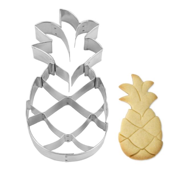 Ausstechform Ananas für Kekse, Edelstahl, 7 cm