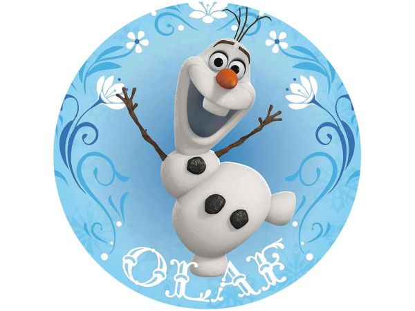 Tortenaufleger Frozen Olaf rund 20cm.