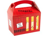 8 Kuchenboxen mit Tragegriff, Löwe, rot
