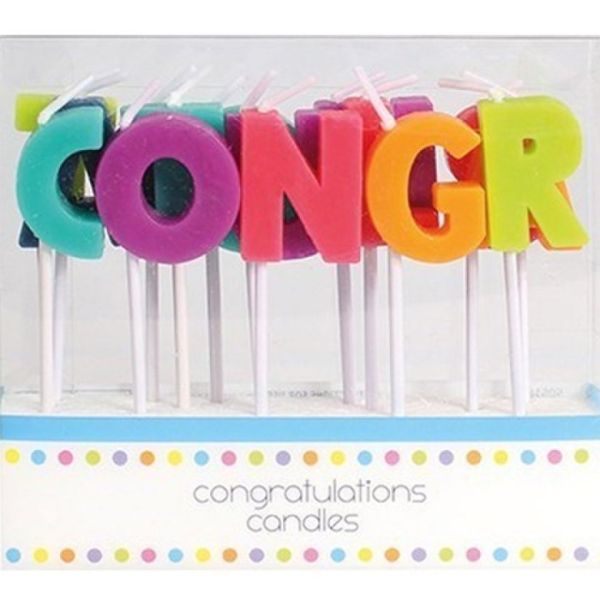 Geburtstagskerzen-Set Congralutations